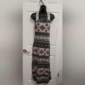 Love Multicolor Geometric Maxi Dress